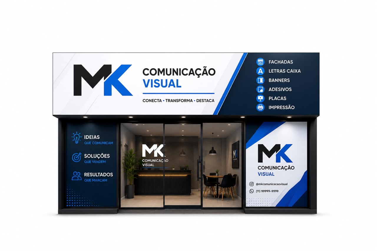 Fachadas de Loja MK Comunicação Visual
