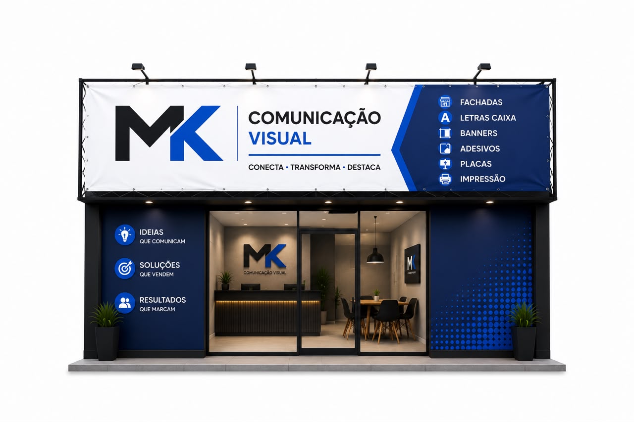 Fachadas de Loja MK Comunicação Visual