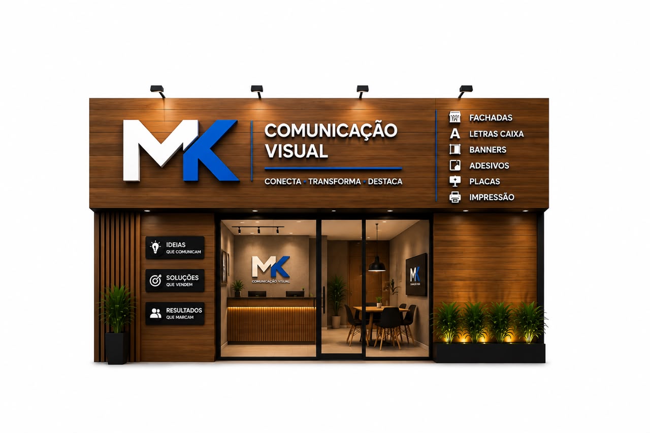 Fachadas de Loja MK Comunicação Visual