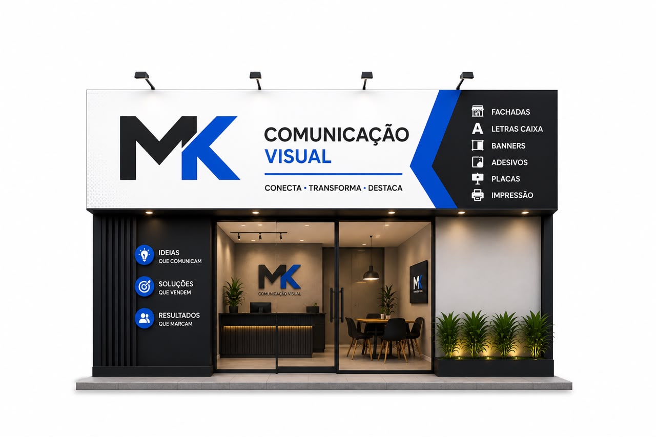 Fachadas de Loja MK Comunicação Visual